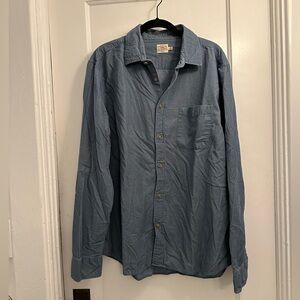 Faherty Men’s Corduroy button down shirt, color: blue, size: XL